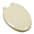 Plumbing Technologies Plumbing Technologies 1F1E5-03 Premium Molded Elongated Wood Toilet Seat; Almond 1F1E5-03